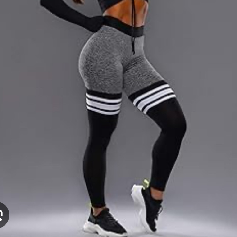 Bombshell Sportswear Black and Gray Leggings